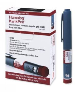 Humalog KwikPen prefilled insulin delivery device for subcutaneous injection.