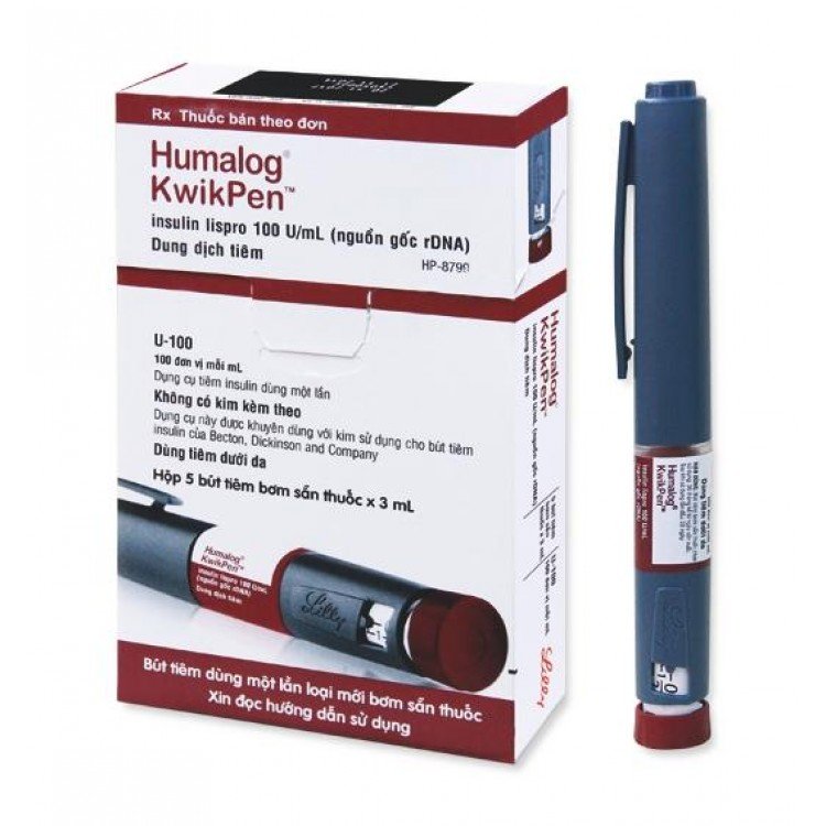 Humalog Humalog KwikPen prefilled insulin delivery device for subcutaneous injection.