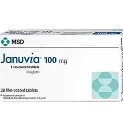 Januvia 100 mg beige, round, film-coated tablet for type 2 diabetes