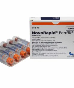 NovoRapid FlexPen 100 units/ml pre-filled insulin pen for rapid-acting diabetes treatment.